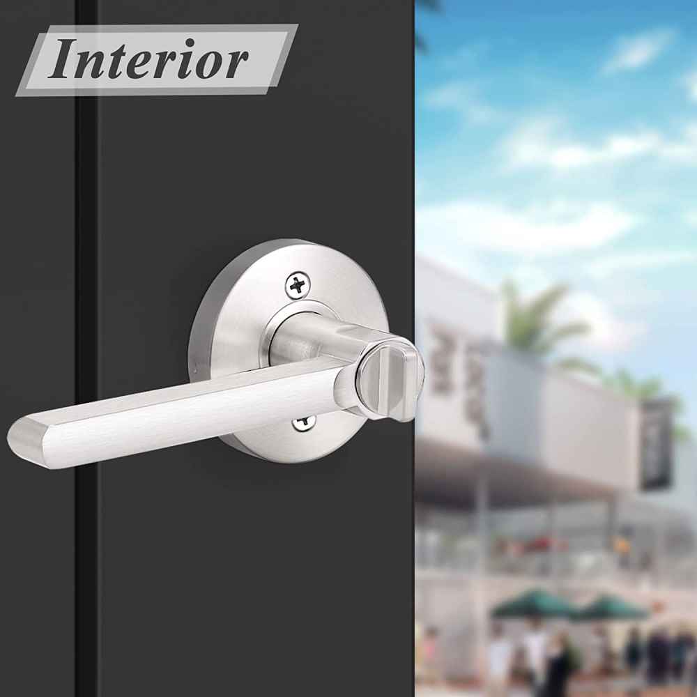 2.5-in. x 1.5-in. Stainless Steel Door Lock In Brushed Nickel