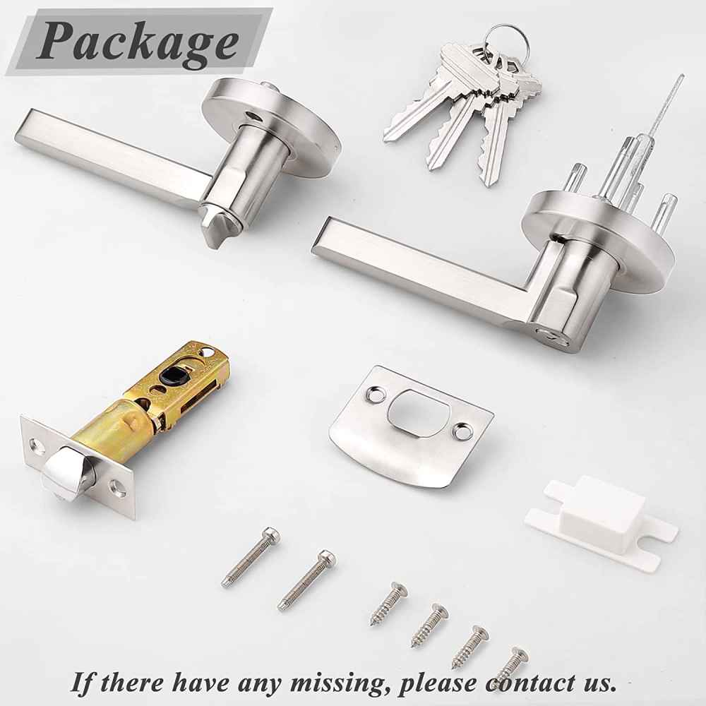 2.5-in. x 1.5-in. Stainless Steel Door Lock In Brushed Nickel