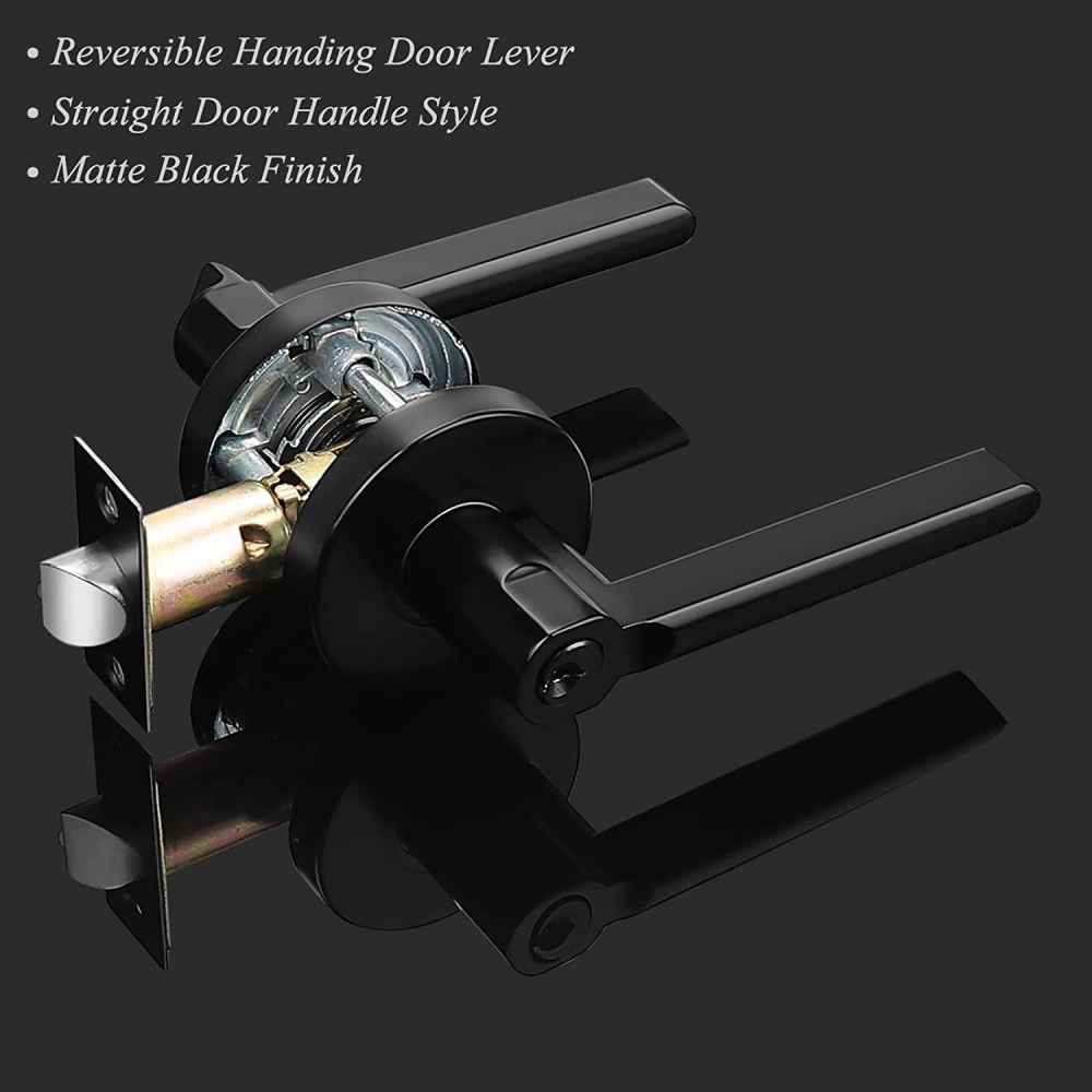 2.5-in. x 0.03-in. Stainless Steel Door Lock In Black