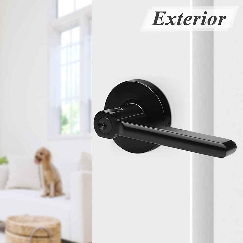 2.5-in. x 0.03-in. Stainless Steel Door Lock In Black