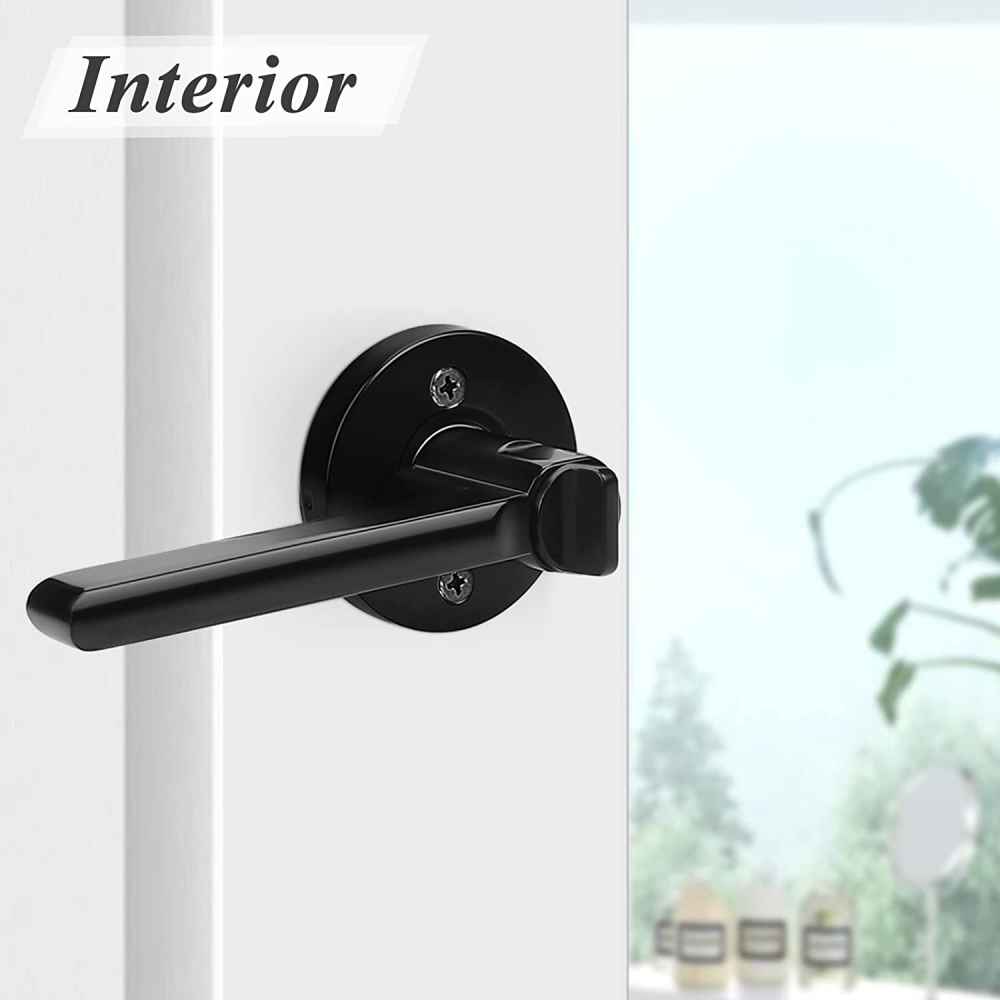 2.5-in. x 0.03-in. Stainless Steel Door Lock In Black