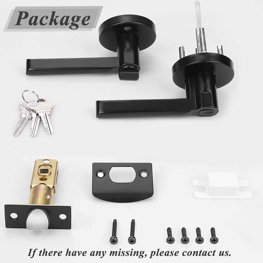 2.5-in. x 0.03-in. Stainless Steel Door Lock In Black