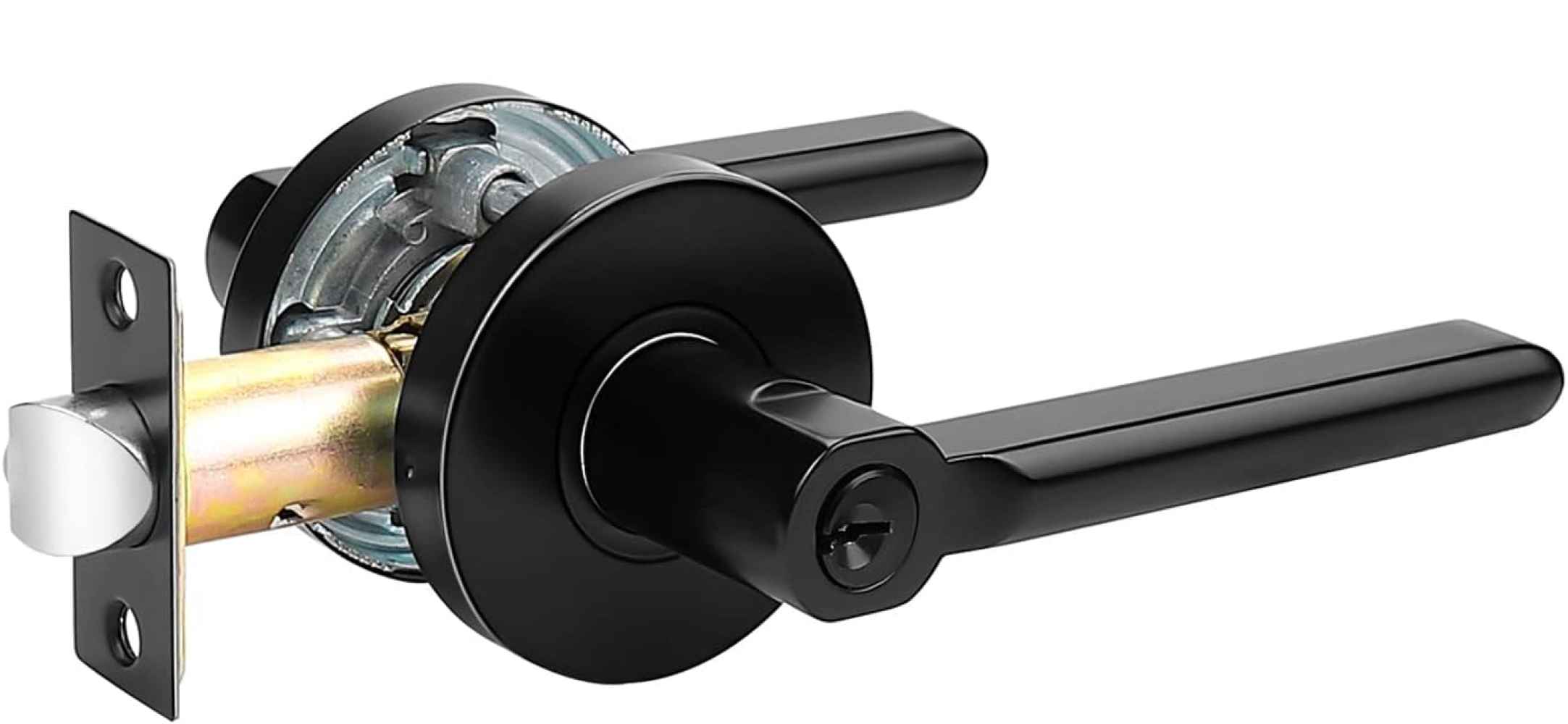 2.5-in. x 0.03-in. Stainless Steel Door Door Lock In Black