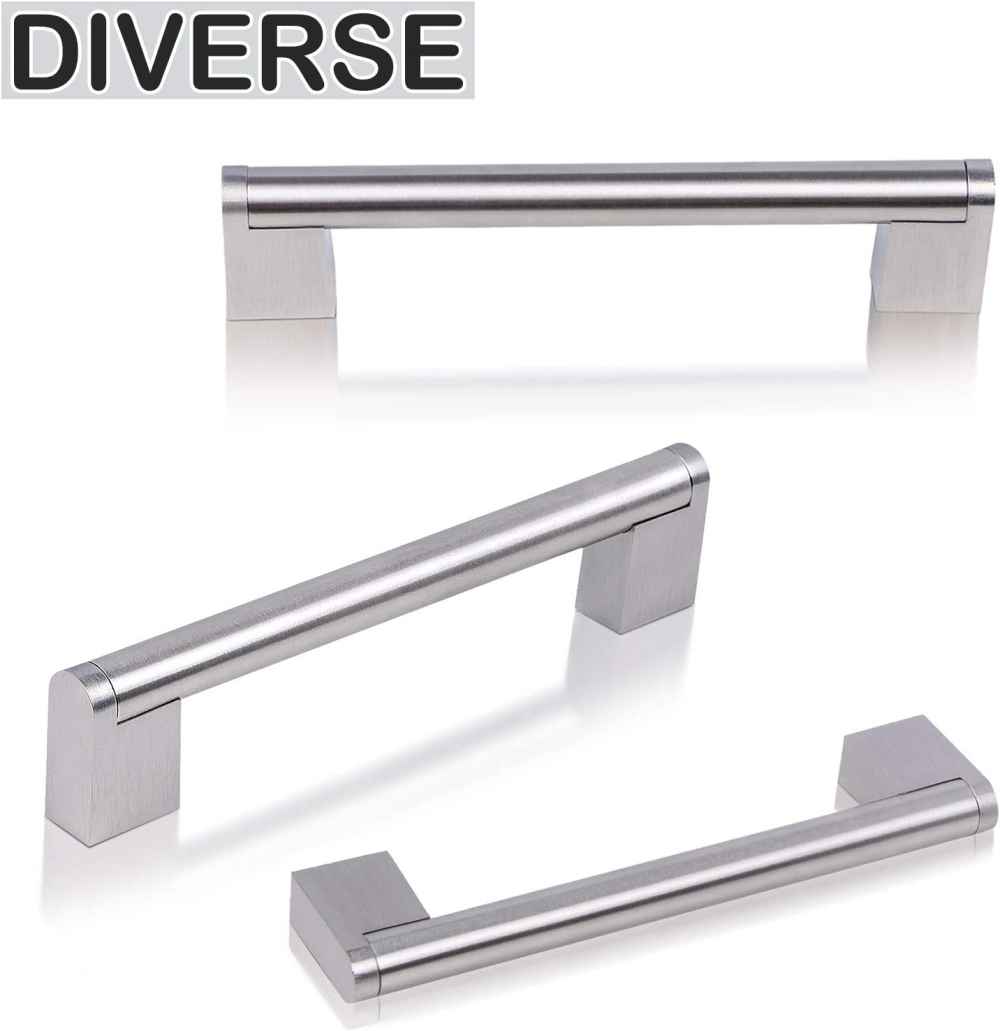 6.1-in. x 1.2-in. Stainless Steel Cabinet Handle In Brushed Nickel