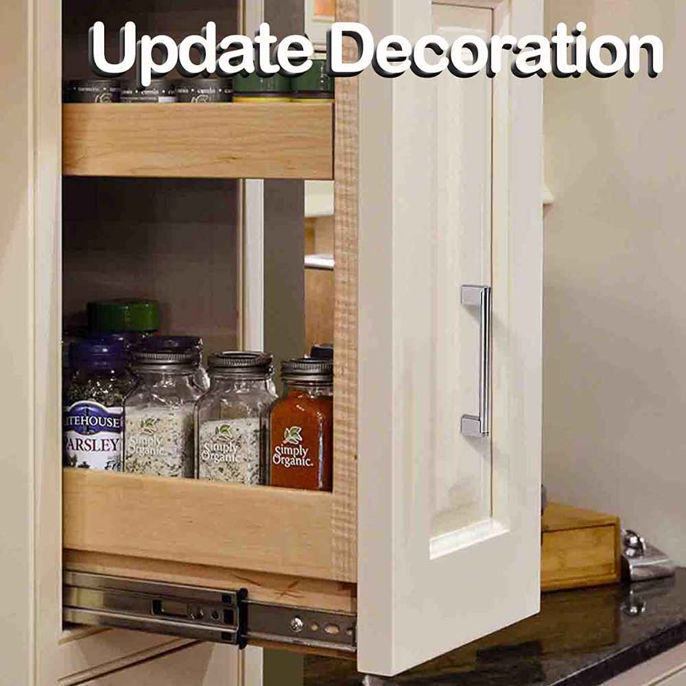 6.1-in. x 1.2-in. Stainless Steel Cabinet Handle In Brushed Nickel