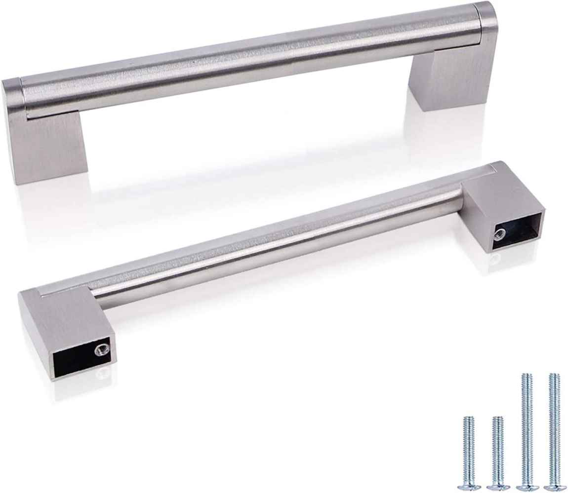 6.1-in. x 1.2-in. Stainless Steel Cabinet Cabinet Handle In Brushed Nickel