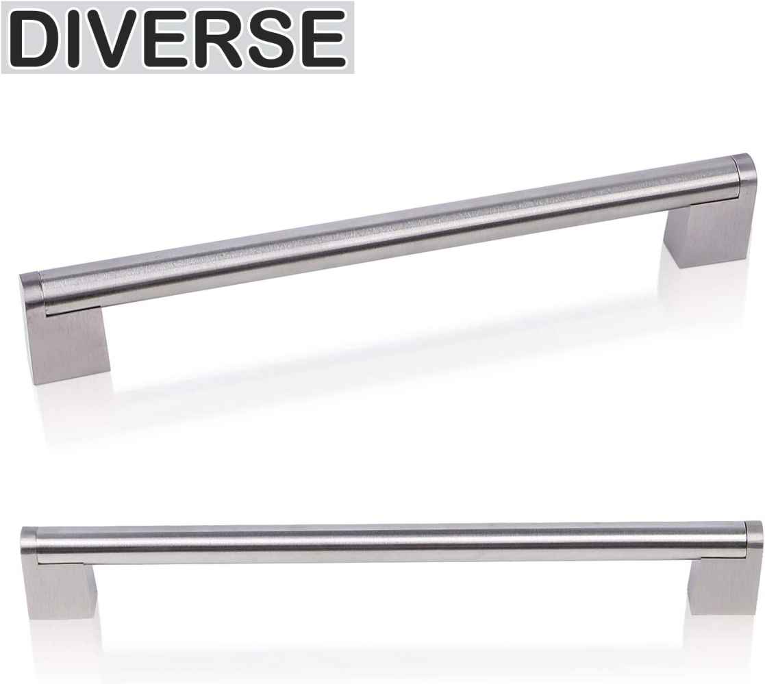9-in. x 1.2-in. Stainless Steel Cabinet Handle In Brushed Nickel