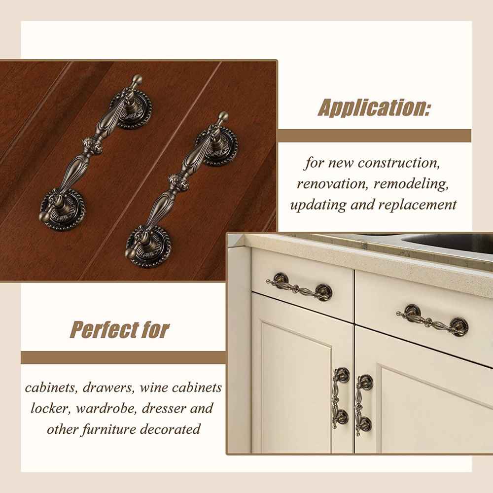 5-in. x 1.3-in. Zinc Alloy Cabinet Handle In Antique Bronze