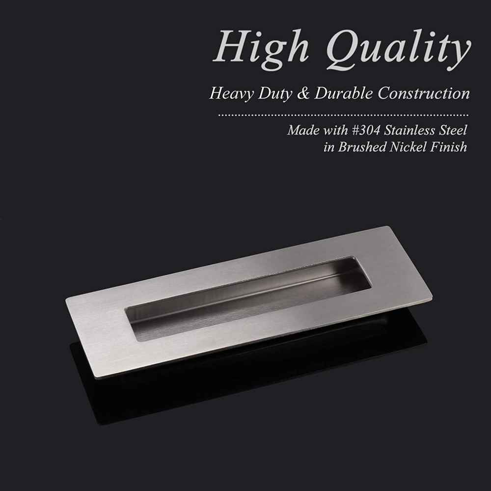 2-in. x 6-in. Stainless Steel Cabinet Handle In Brushed Nickel
