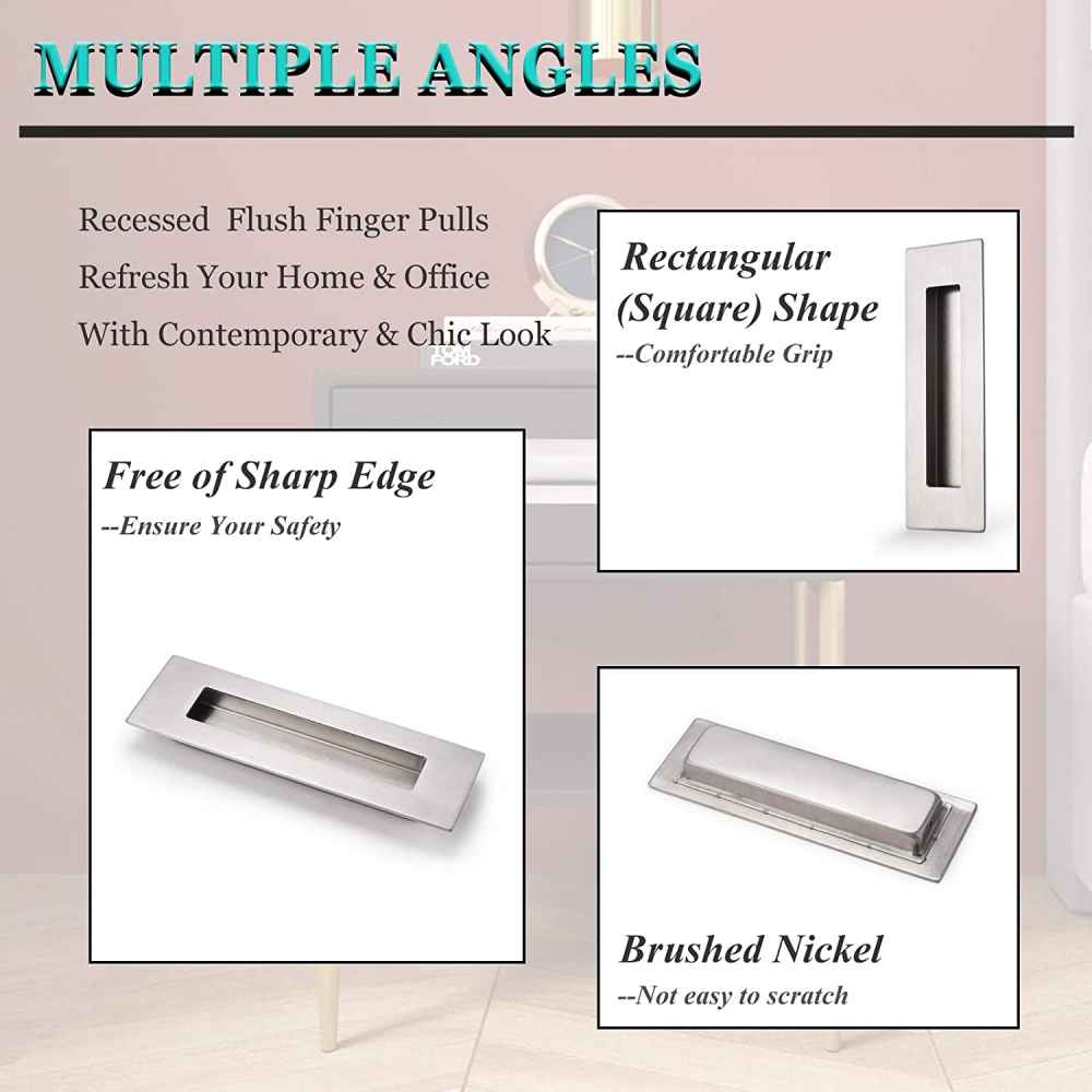2-in. x 6-in. Stainless Steel Cabinet Handle In Brushed Nickel