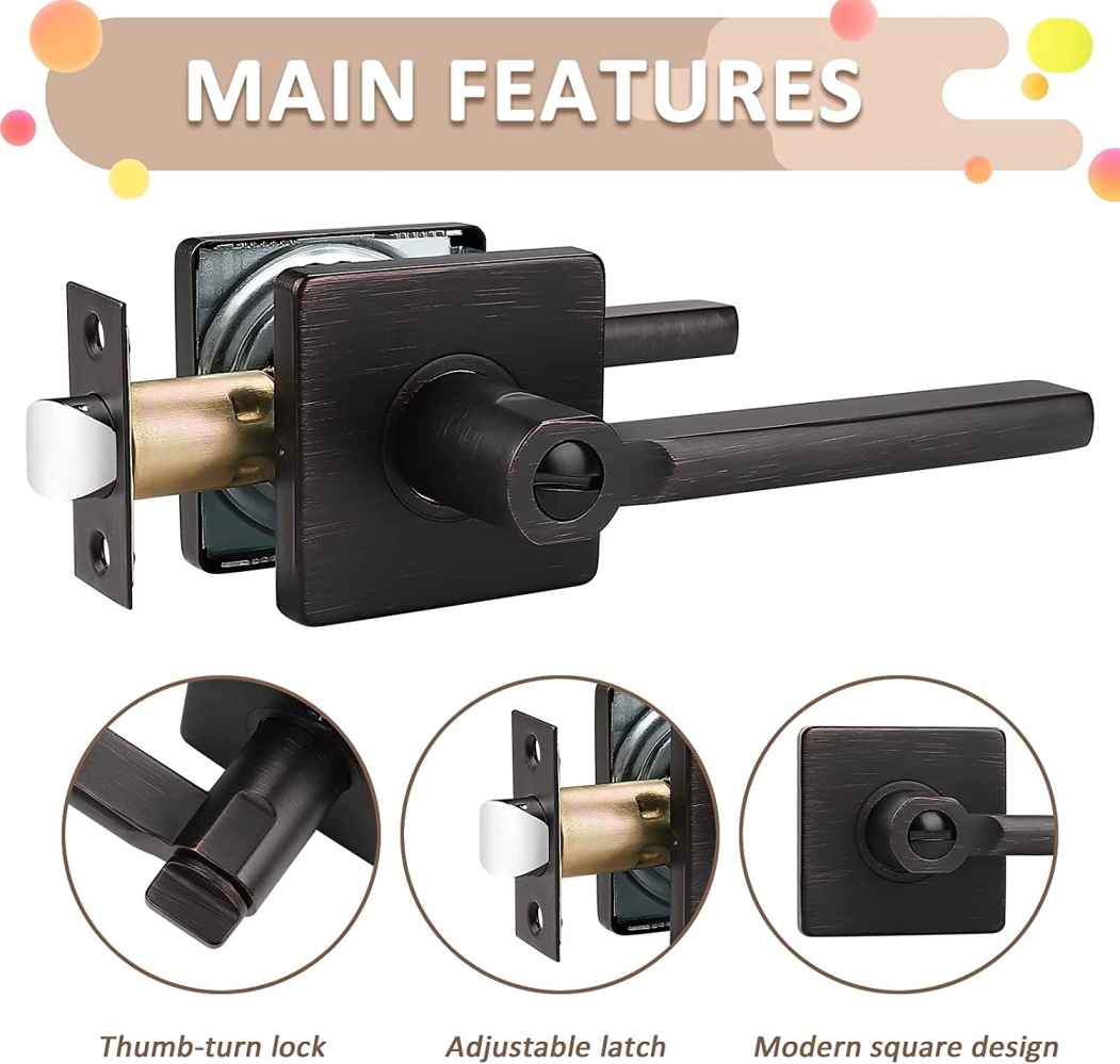 5-in. x 0.03-in. Stainless Steel Door Lock In Oil Rubbed Bronze