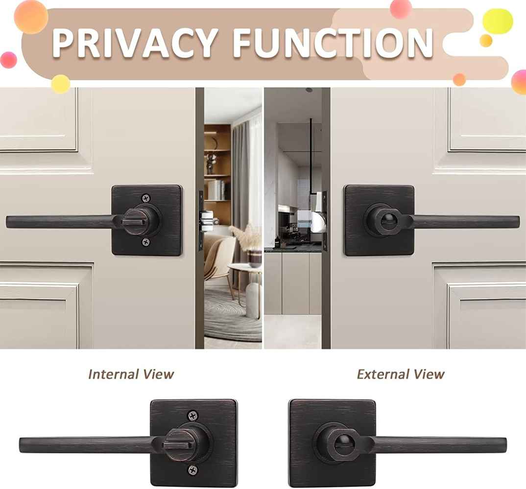 5-in. x 0.03-in. Stainless Steel Door Lock In Oil Rubbed Bronze