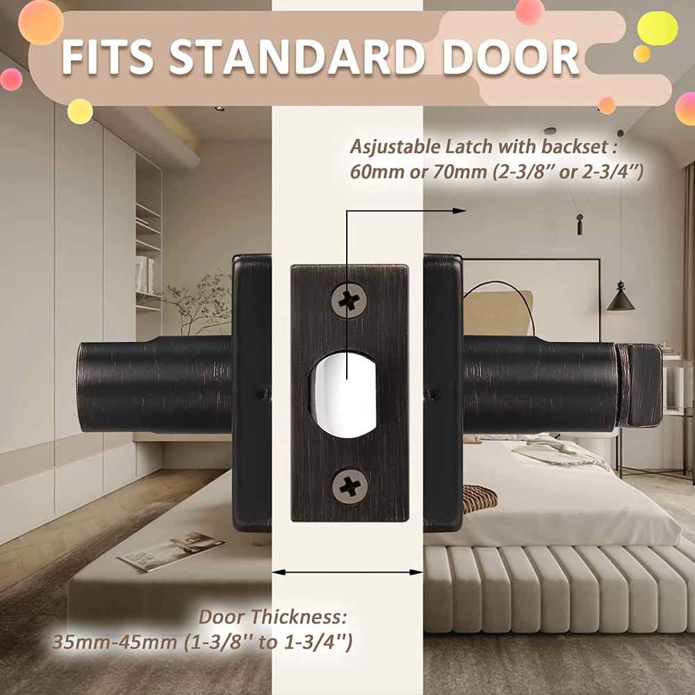 5-in. x 0.03-in. Stainless Steel Door Lock In Oil Rubbed Bronze