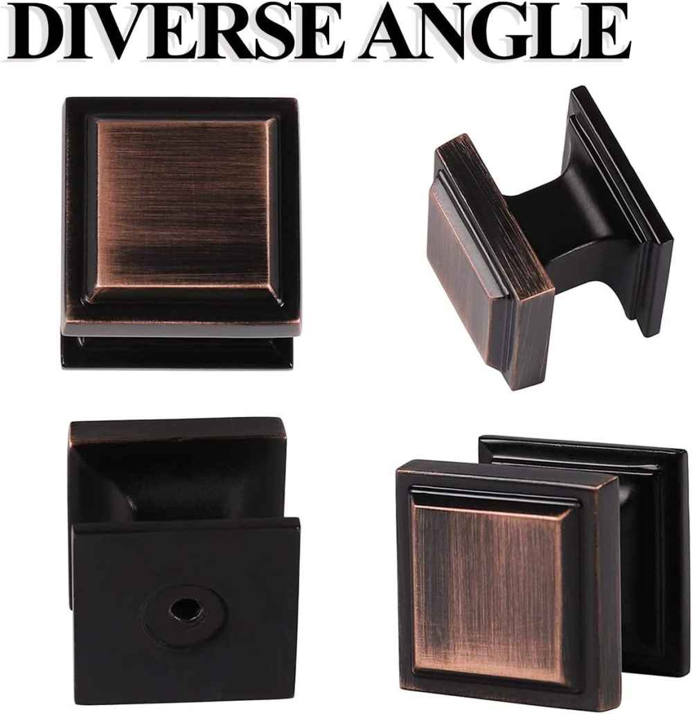1-in. x 1-in. Zinc Alloy Door Cabinet Knob In Oil Rubbed Bronze