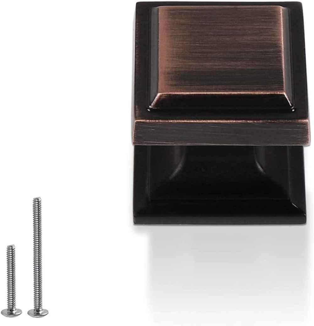 1-in. x 1-in. Zinc Alloy Door Cabinet Knob In Oil Rubbed Bronze