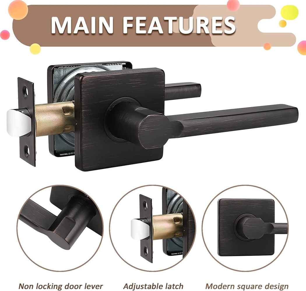 2.5-in. x 0.03-in. Stainless Steel Door Lock In Oil Rubbed Bronze