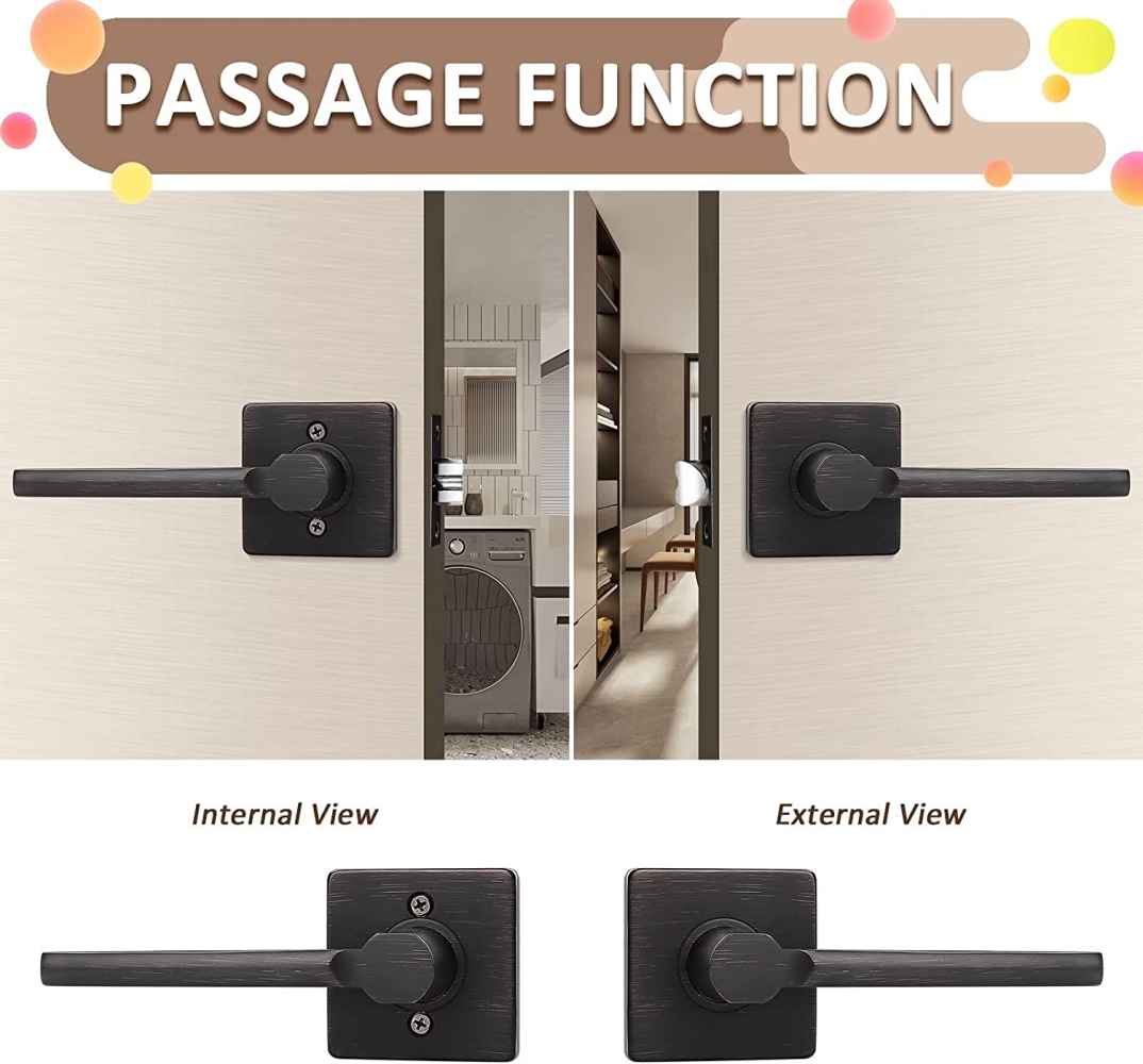 2.5-in. x 0.03-in. Stainless Steel Door Lock In Oil Rubbed Bronze
