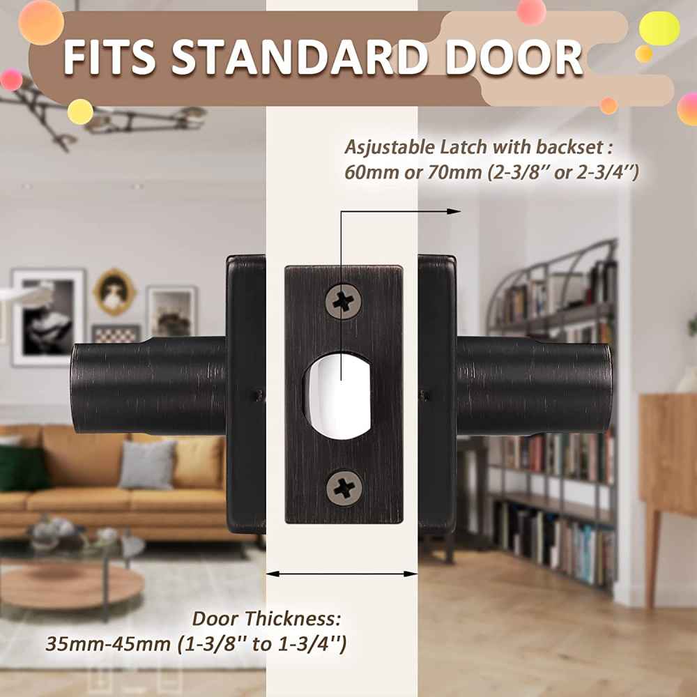 2.5-in. x 0.03-in. Stainless Steel Door Lock In Oil Rubbed Bronze