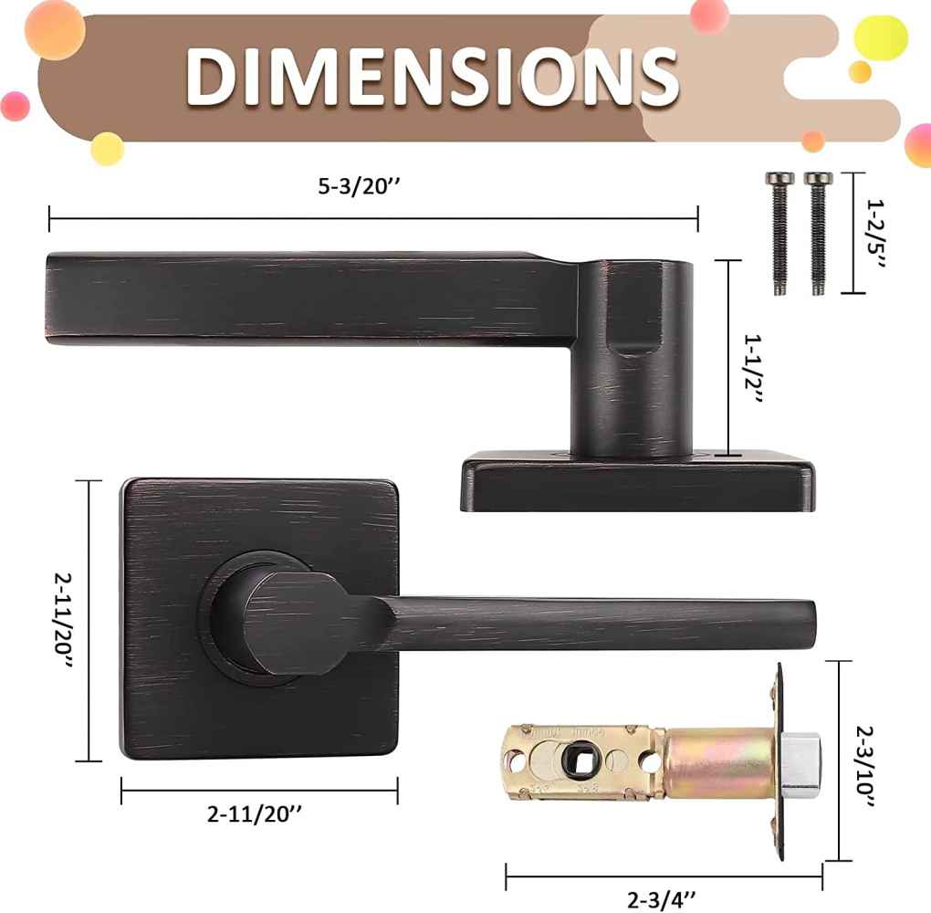 2.5-in. x 0.03-in. Stainless Steel Door Lock In Oil Rubbed Bronze