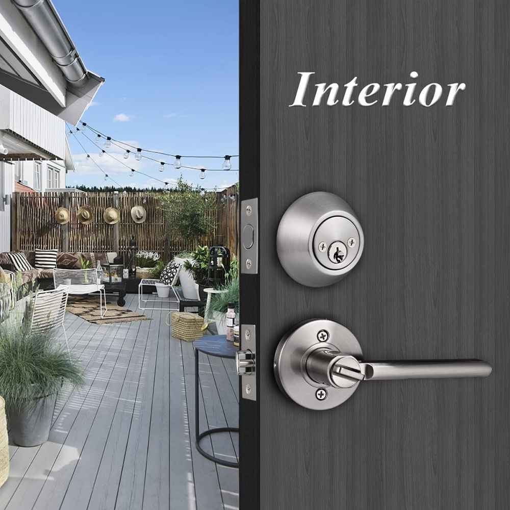 4-in. x 0.02-in. Stainless Steel Door Lock In Brushed Nickel