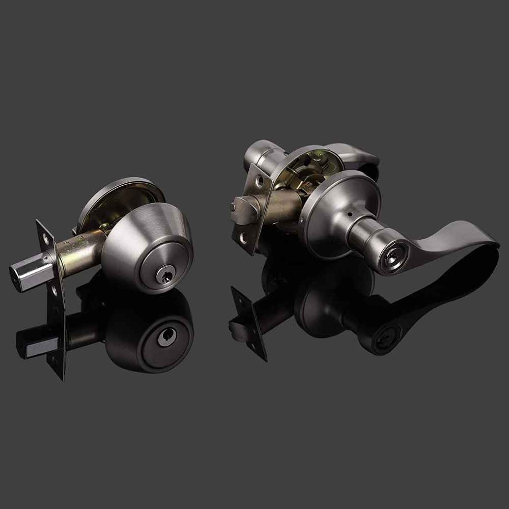4.6-in. x 0.03-in. Stainless Steel Door Lock In Satin Nickel