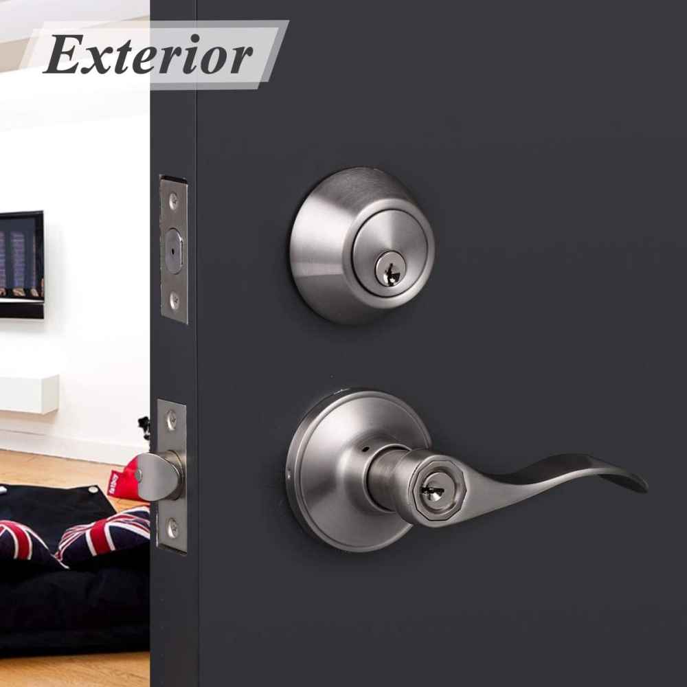 4.6-in. x 0.03-in. Stainless Steel Door Lock In Satin Nickel
