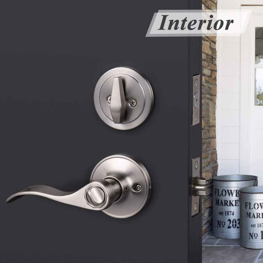 4.6-in. x 0.03-in. Stainless Steel Door Lock In Satin Nickel