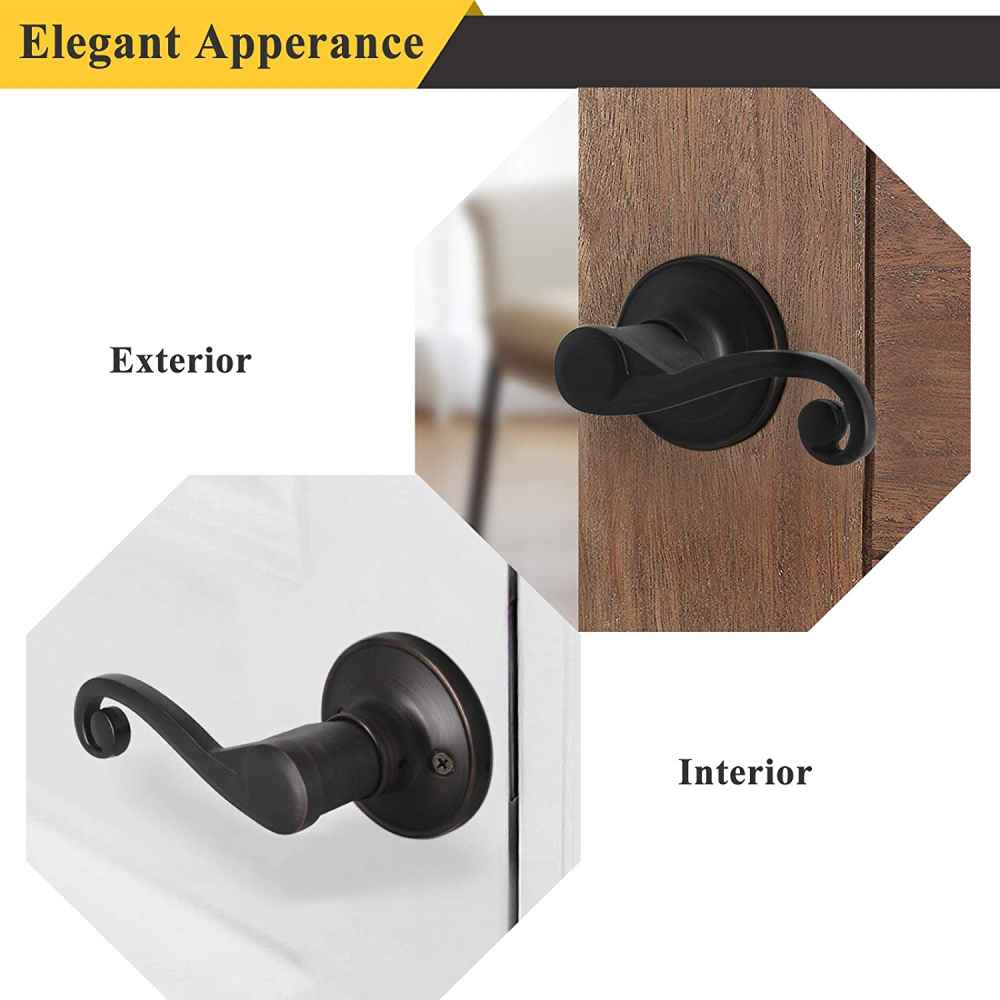 2.5-in. x 0.03-in. Zinc Alloy Door Lock In Oil Rubbed Bronze