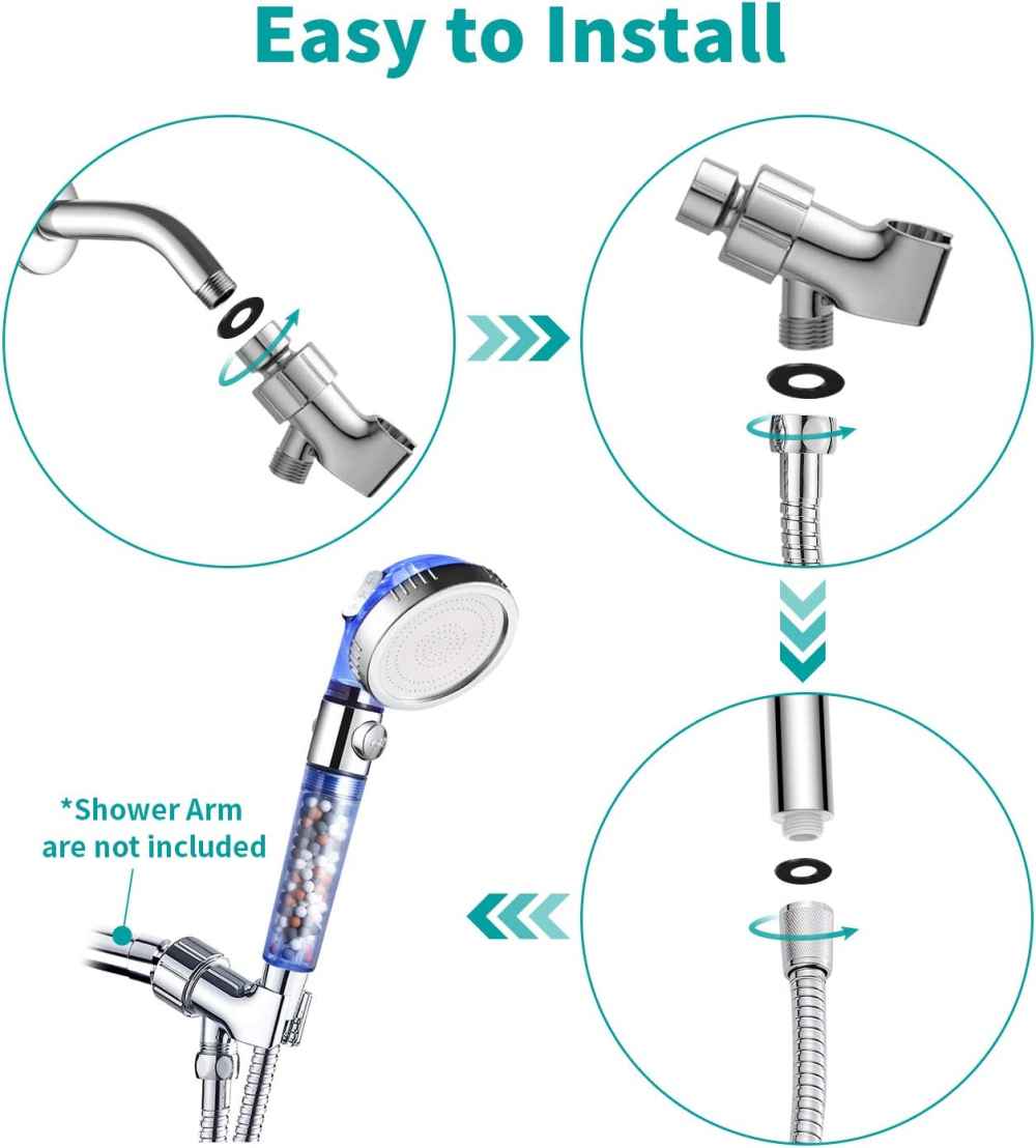 Chrome Wall Mount Stainless Steel Round Shower Head