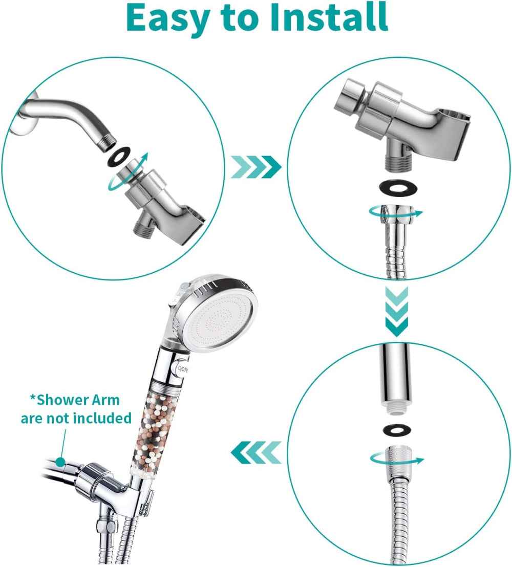 Chrome Wall Mount Stainless Steel Round Shower Head