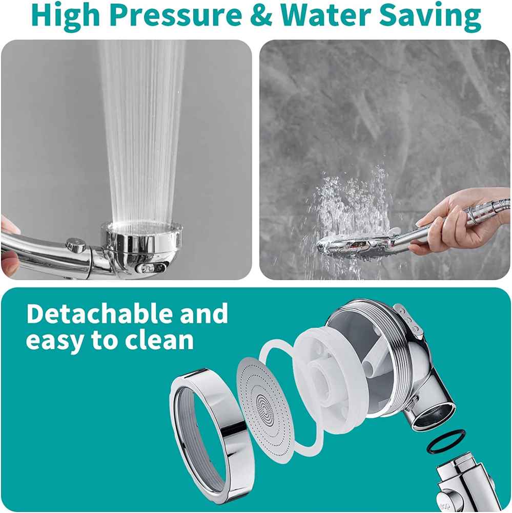 Chrome Wall Mount Stainless Steel Round Shower Head