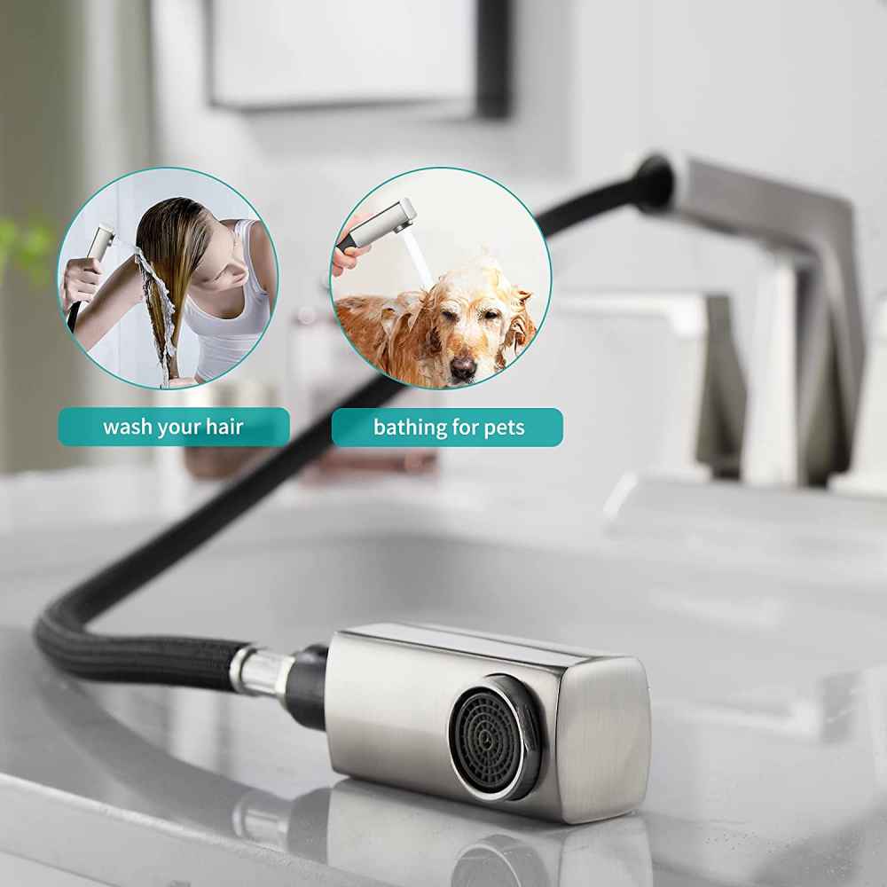 3H4-in. Brushed Bathroom Sink Faucet Brushed Nickel Stainless Steel