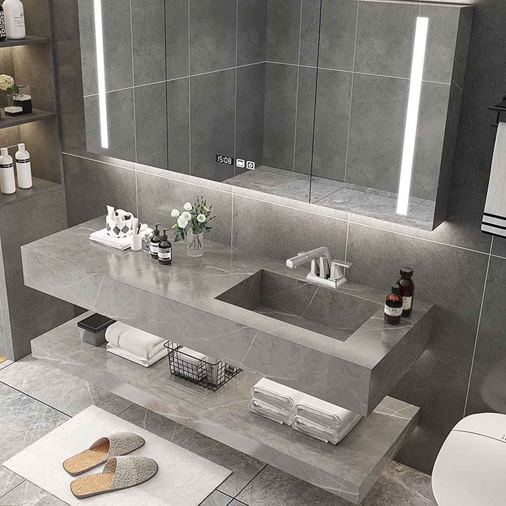 3H4-in. Brushed Bathroom Sink Faucet Brushed Nickel Stainless Steel