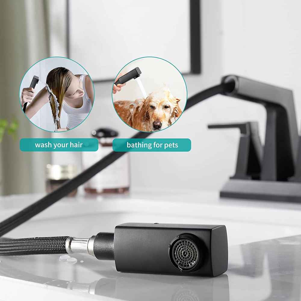 3H4-in. Matte Bathroom Sink Faucet Black Stainless Steel