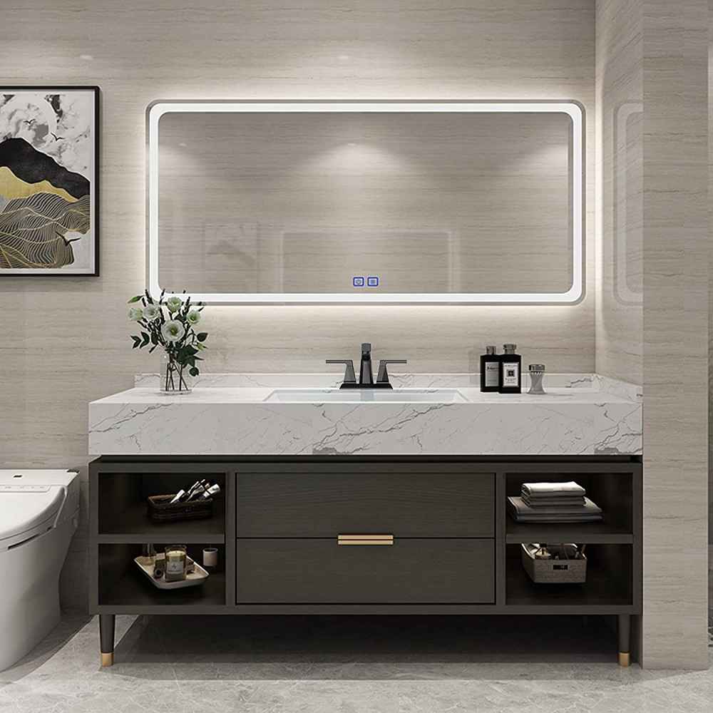 3H4-in. Matte Bathroom Sink Faucet Black Stainless Steel
