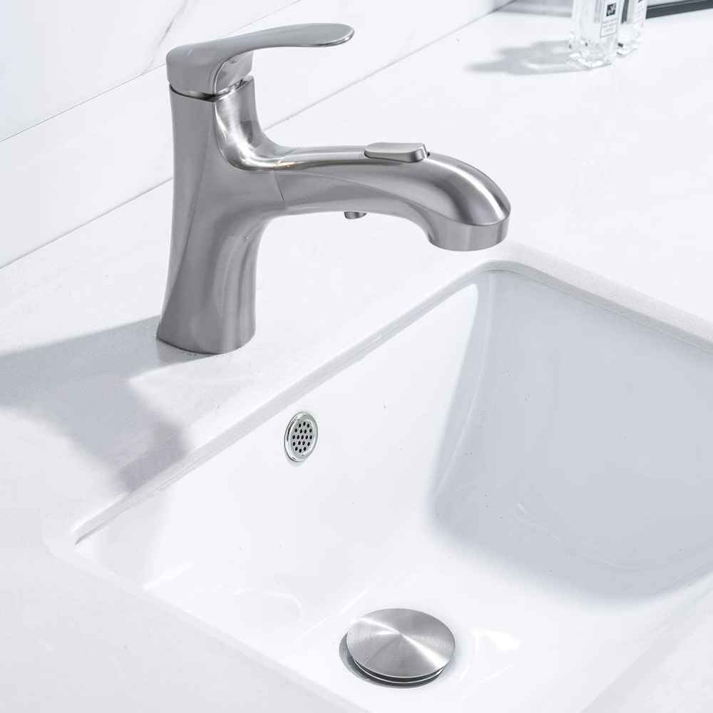 2.59 in. x 2.59 in. Yes Overflow Bathroom Sink Drain Brushed Nickel Stainless Steel
