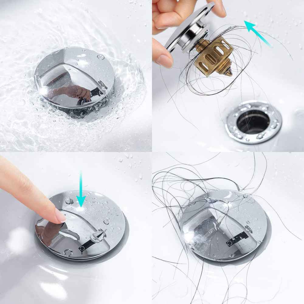 2.59 in. x 2.59 in. Yes Overflow Bathroom Sink Drain Chrome Stainless Steel