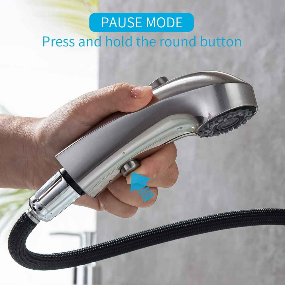 1 Hole Brushed Bathroom Sink Faucet Brushed Nickel Stainless Steel