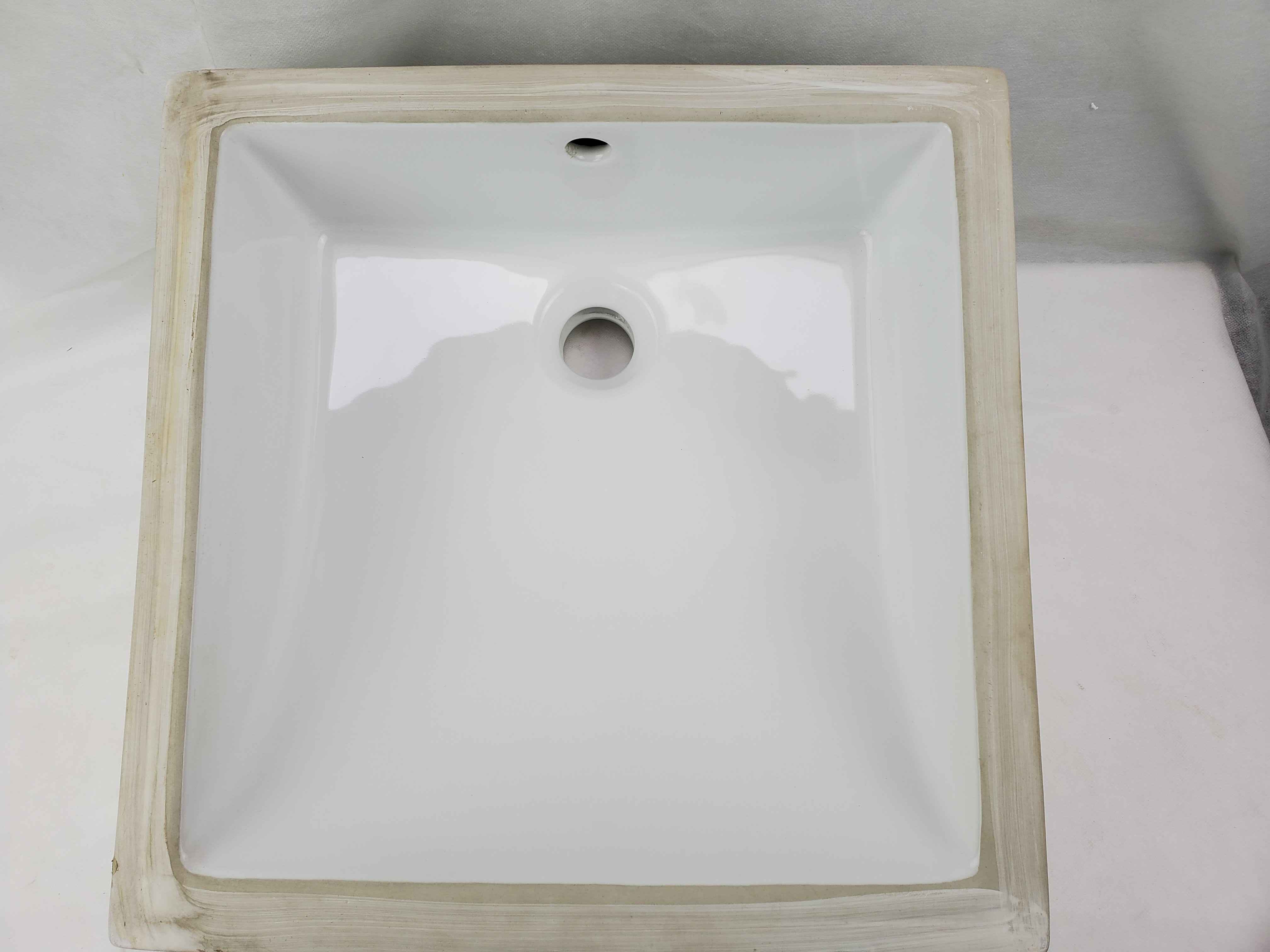 17-in. x 17-in. Ceramic Bathroom Undermount Sink In White CUPC