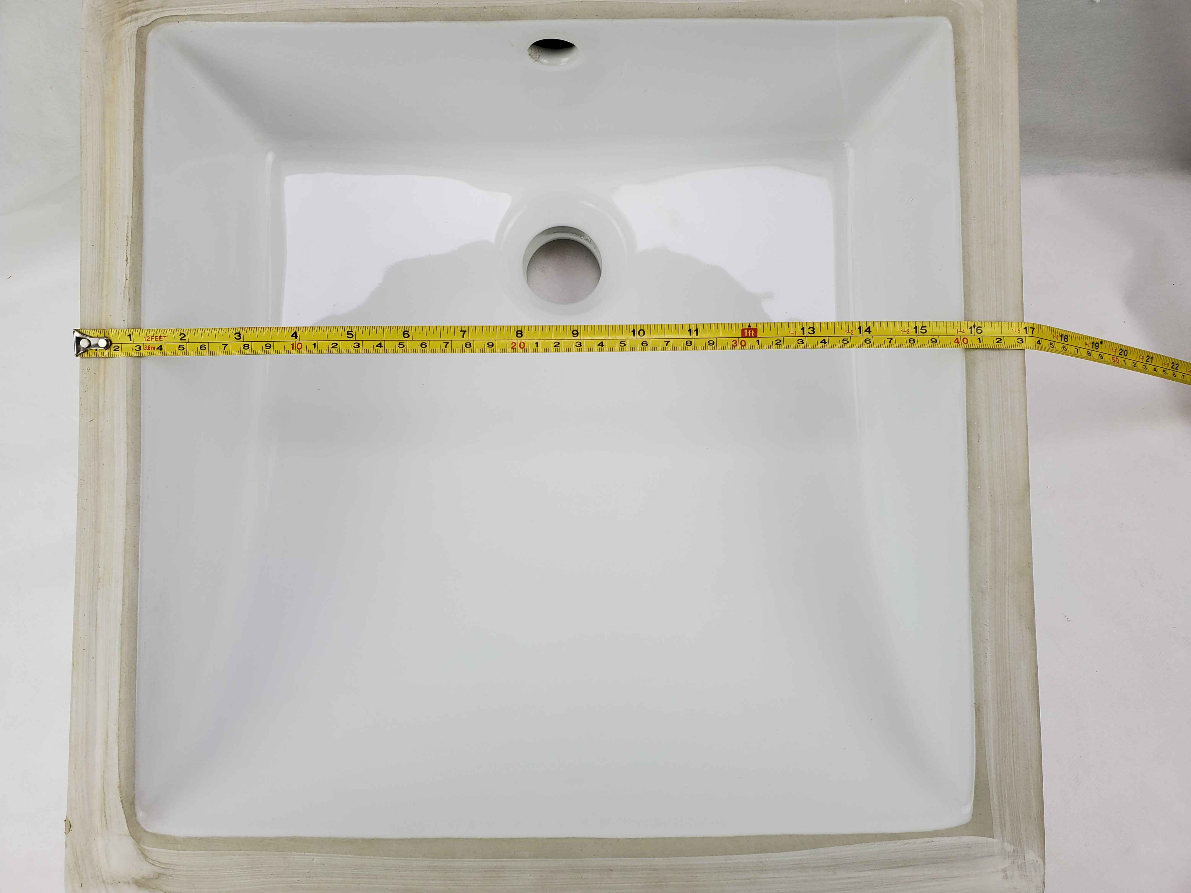 17-in. x 17-in. Ceramic Bathroom Undermount Sink In White CUPC
