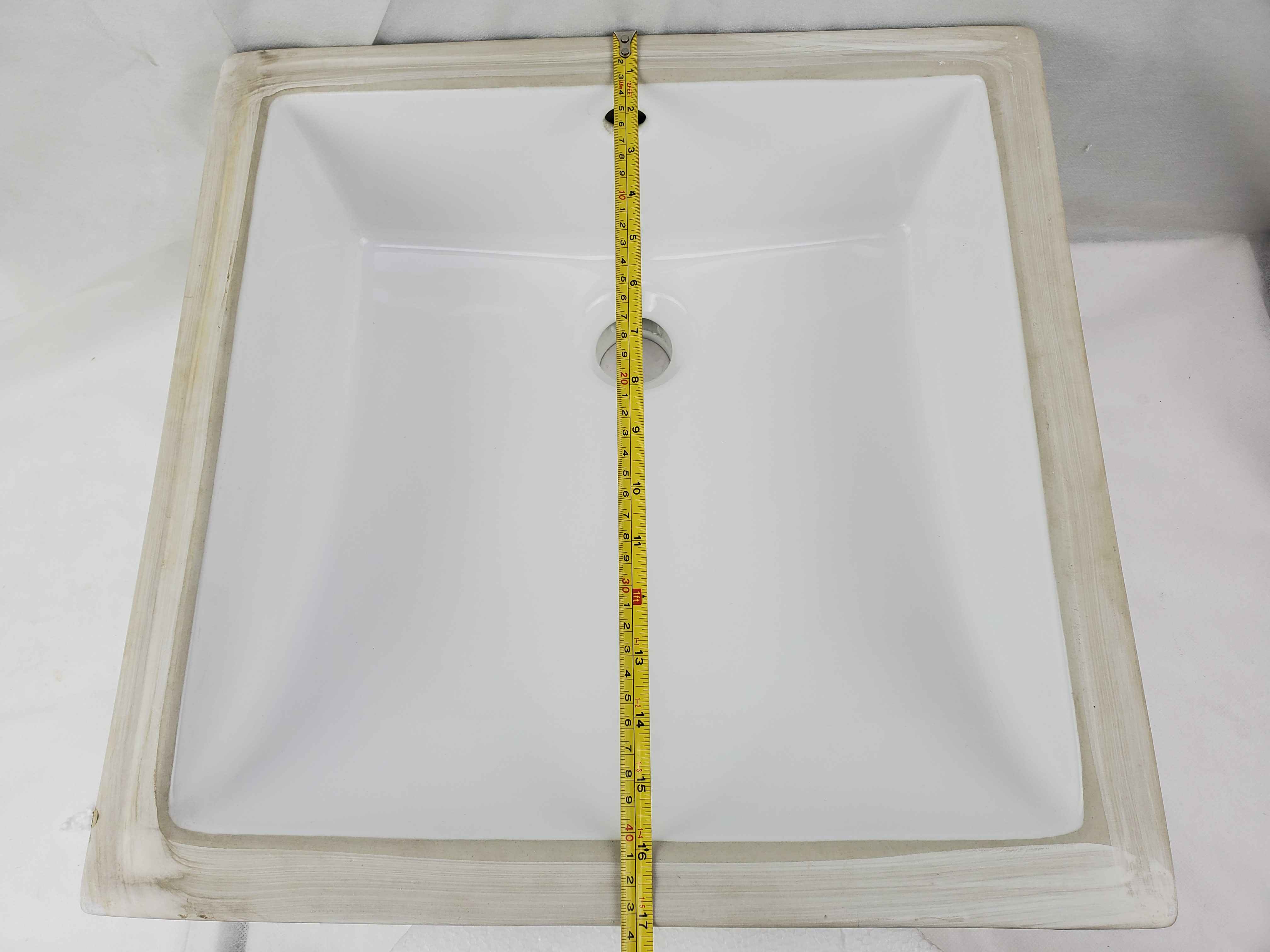 17-in. x 17-in. Ceramic Bathroom Undermount Sink In White CUPC