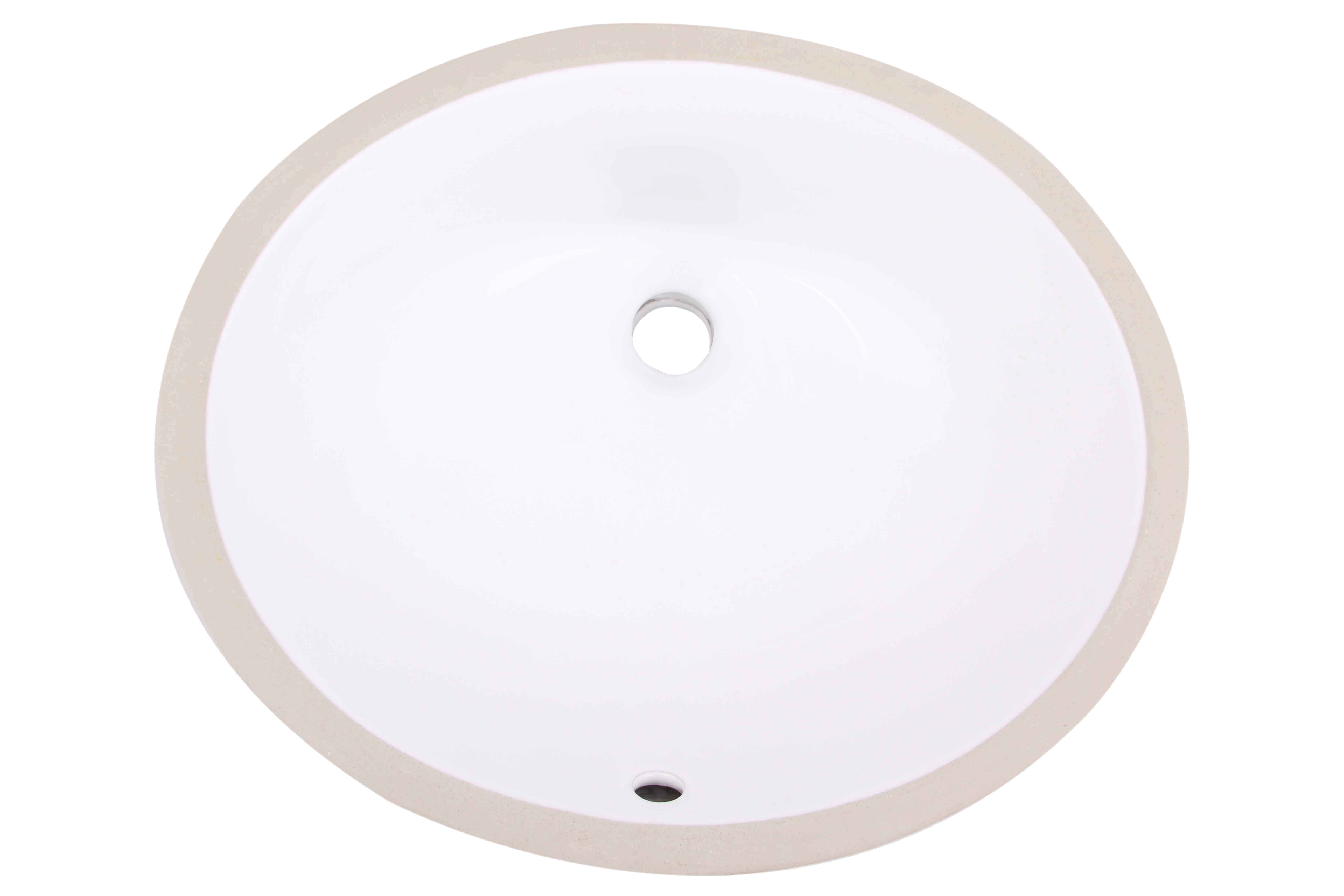 18.125-in. x 15.125-in. Ceramic Bathroom Undermount Sink In White CUPC
