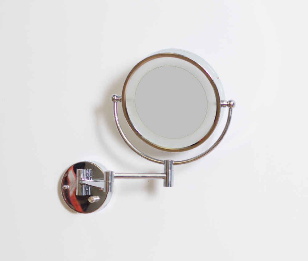 20.83-in. x 14.57-in. Stainless Steel Wall Mount Magnifying Mirror In Chrome
