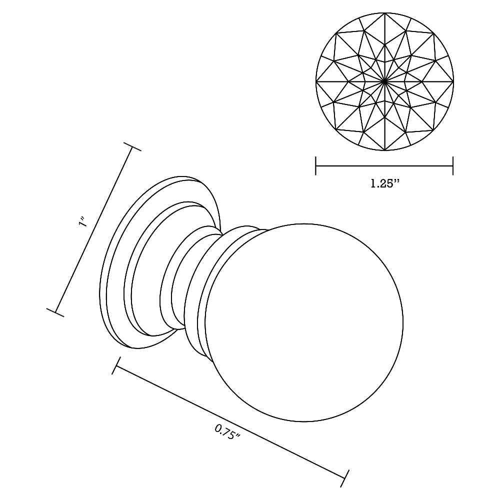 1.25-in. x 1.25-in. Stainless Steel Cabinet Knob In Chrome