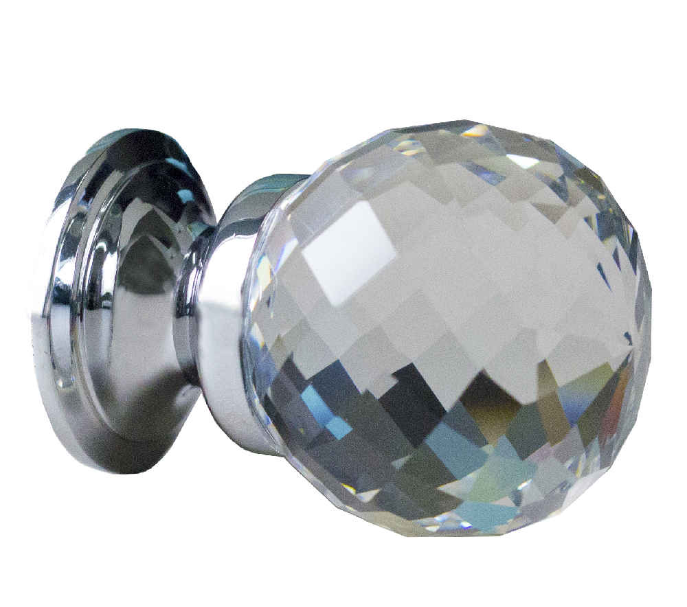 1.25-in. x 1.25-in. Stainless Steel  Cabinet Knob In Chrome