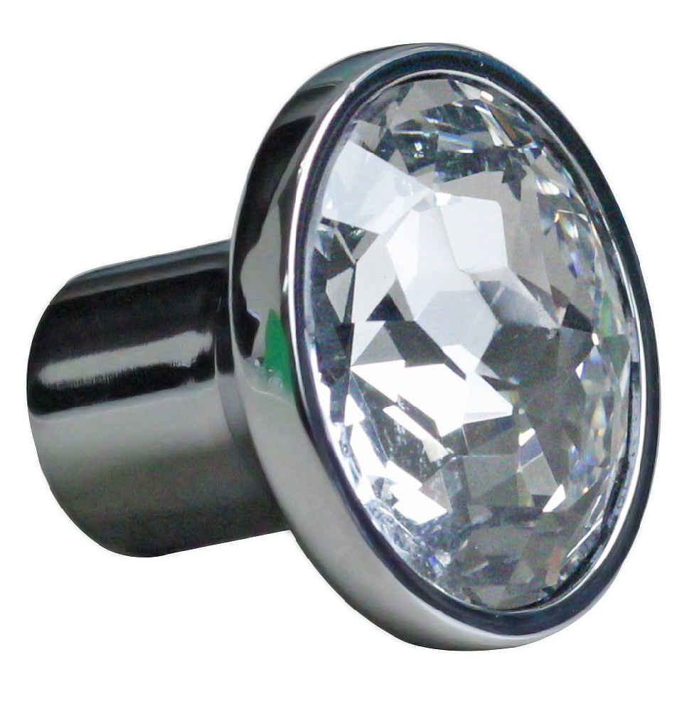1.25-in. x 1.25-in. Stainless Steel  Cabinet Knob In Chrome