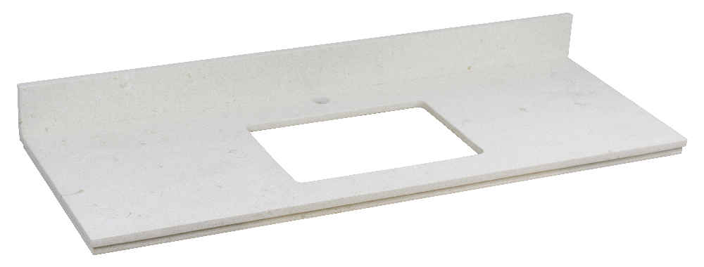 47.6-in. W  18.25-in. D Stone Top In Beige Color For 1 Hole Faucet