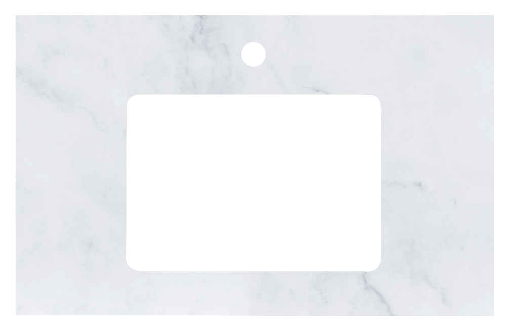 30.5-in. W 18.75-in. D Stone Top In Bianca Carara Color For 1 Hole Faucet