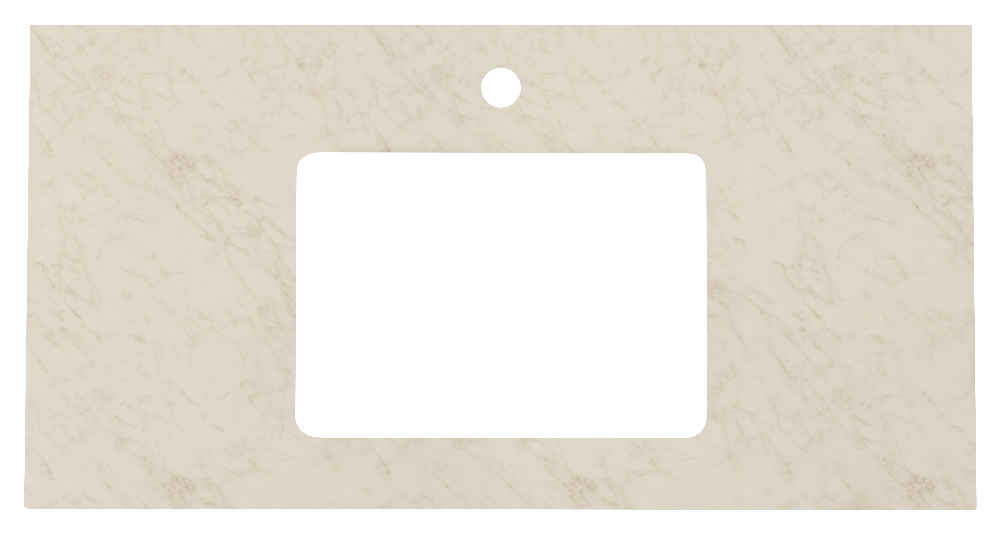 36-in. W 18.25-in. D Stone Top In Beige Color For 1 Hole Faucet