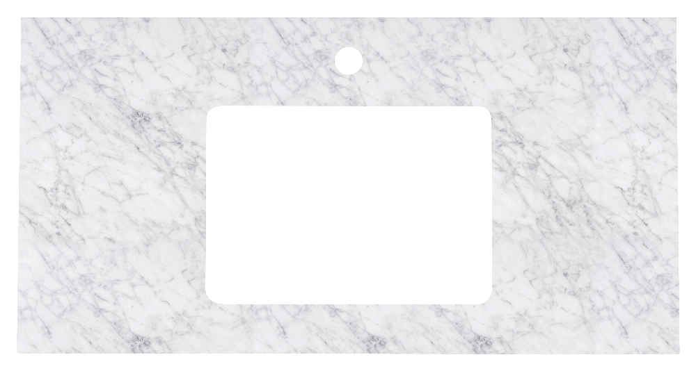 36-in. W 18.25-in. D Stone Top In Bianca Carara Color For 1 Hole Faucet